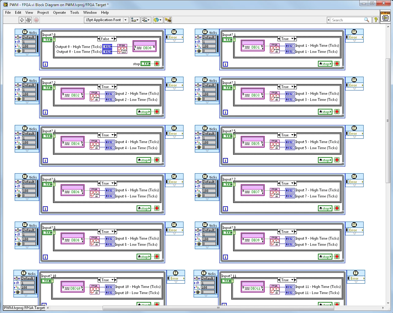 Block Diagram of the LabVIEW FPGA Code