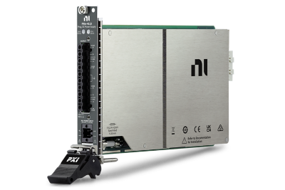 NI general‑purpose PXI power supply module with compact PXI form factor, up to 60 W output, 60 V, and 6 A, shown configured for standard test and measurement applications.