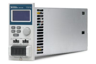 RMX‑4006 single‑channel electronic load device with front‑panel screen, rotary control, and multiple input connectors, shown on a white background.