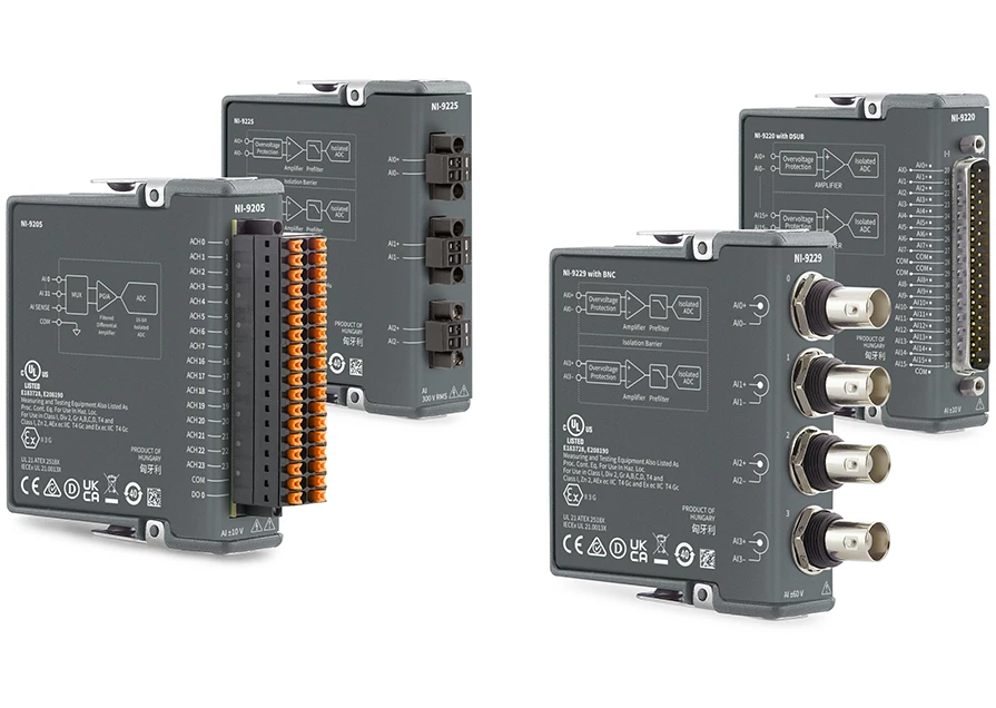 Two strain and load measurement bundles with chassis and module