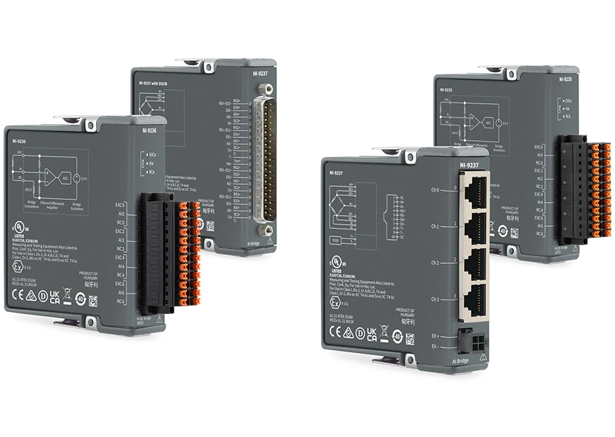 Zwei Dehnungs- und Belastungsmessbundles mit Chassis und Modul