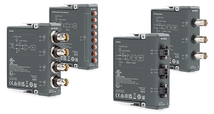 CompactDAQ 및 CompactRIO C 시리즈 사운드 및 진동 입력 모듈