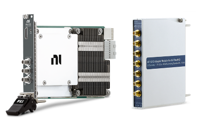 NI PXI FlexRIO Signal Generator and FlexRIO adapter displayed together