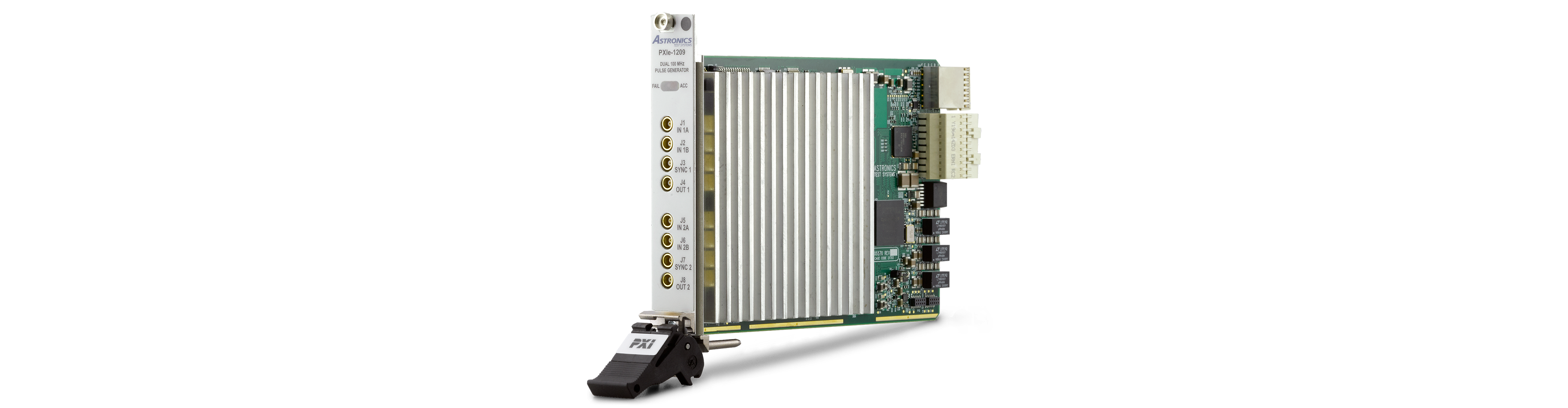 Astronics PXIe‑1209 dual‑channel pulse generator test instrument