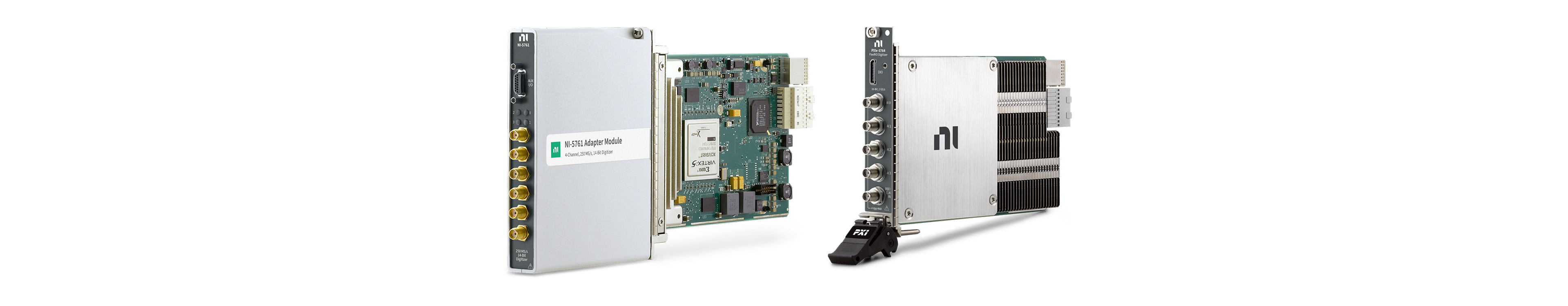 Combination of NI FlexRIO PXI adapter and digitizer test instruments