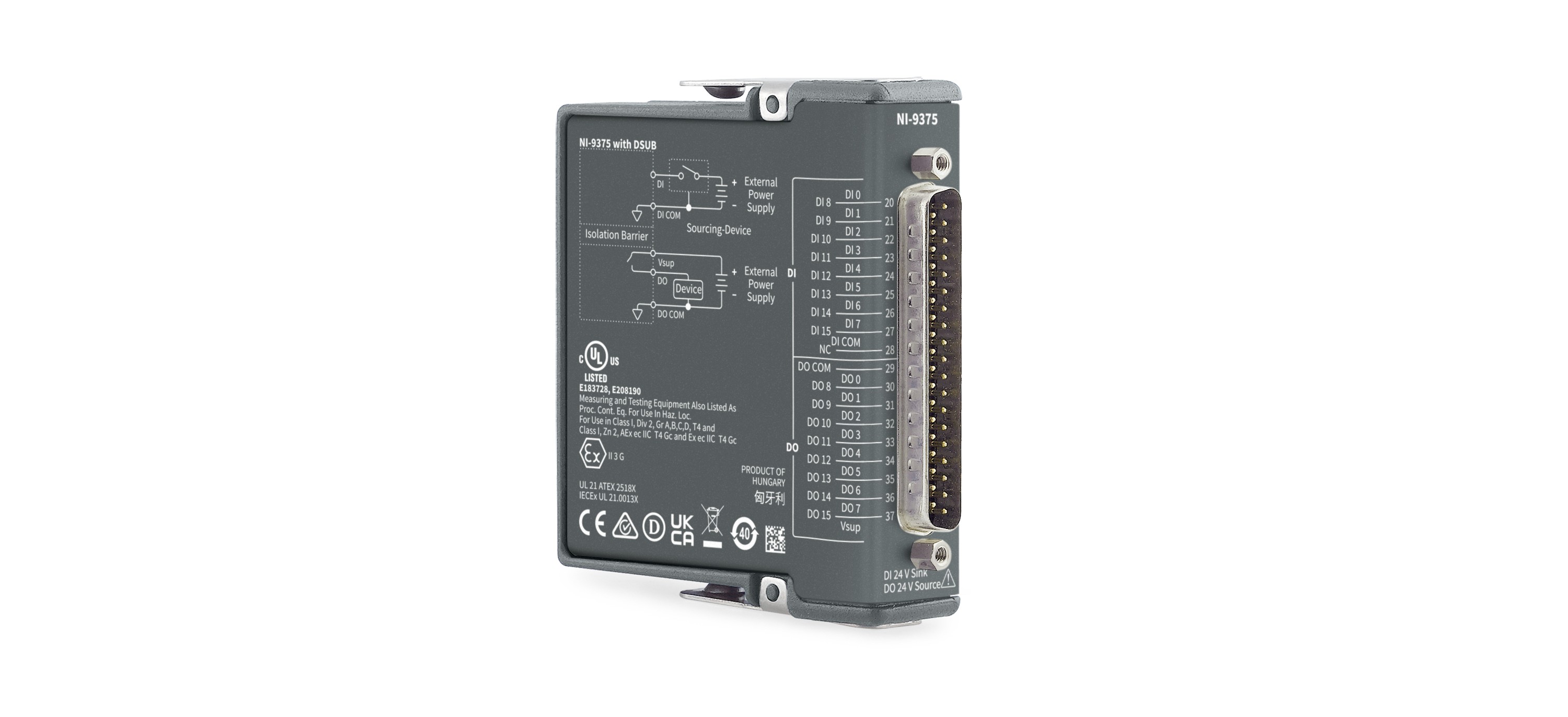 ニル NI 9375 (24V, 16 Channel Digital Input/Output Module (DSUB