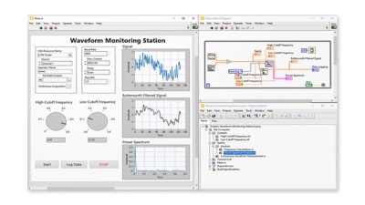 LabVIEW software interface