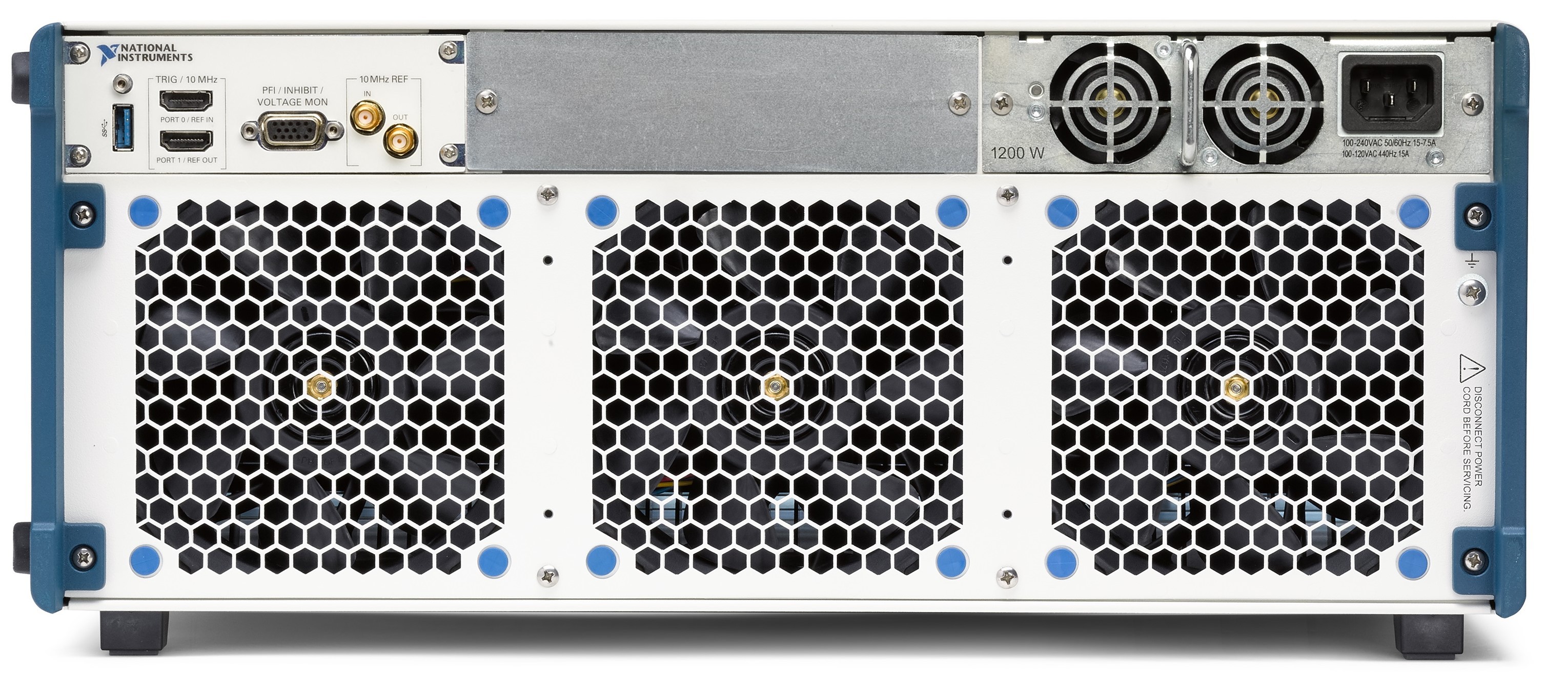 The chassis offers an optional timing and synchronization upgrade that includes a built-in OCXO for increased clock accuracy and external clock and trigger routing