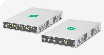 Two USRP software defined radio devices.