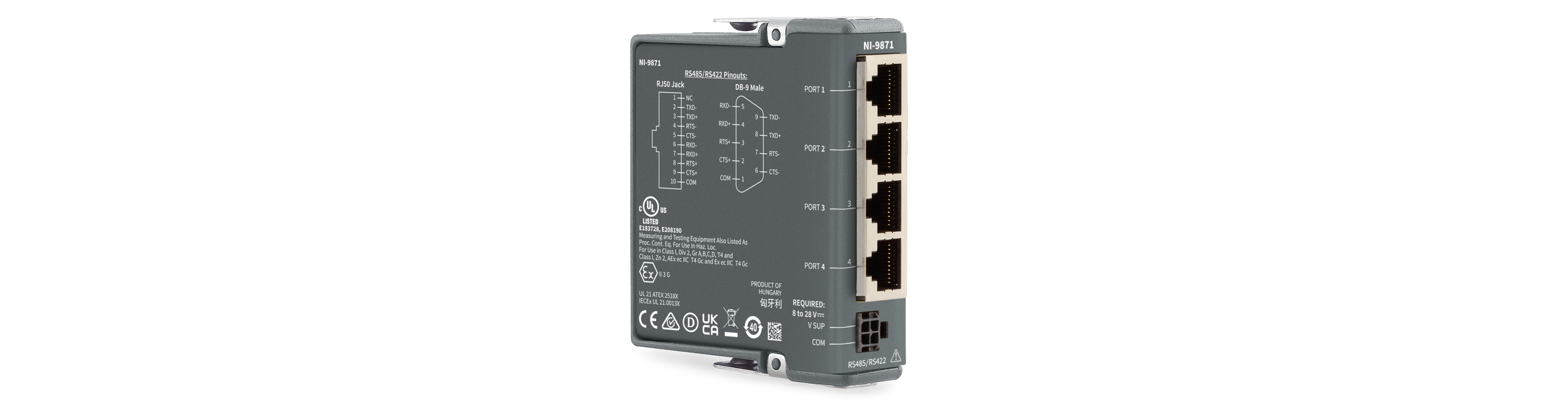 Módulo de interfaz serial de la serie C NI-9871