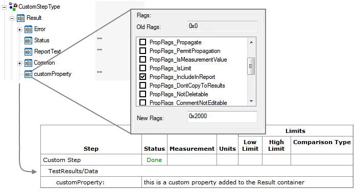 Adding Custom Step Type Properties to the Report