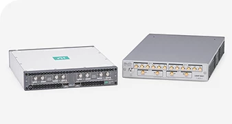 NI and Ettus USRP software defined radios for rapid prototyping using open source or LabVIEW. Here we have the X410 our latest USRP with 400 MHz bandwidth and the N310 with excellent synchronization capabilities.