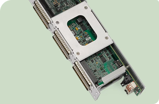 TestStand in-fixture backplane with modules