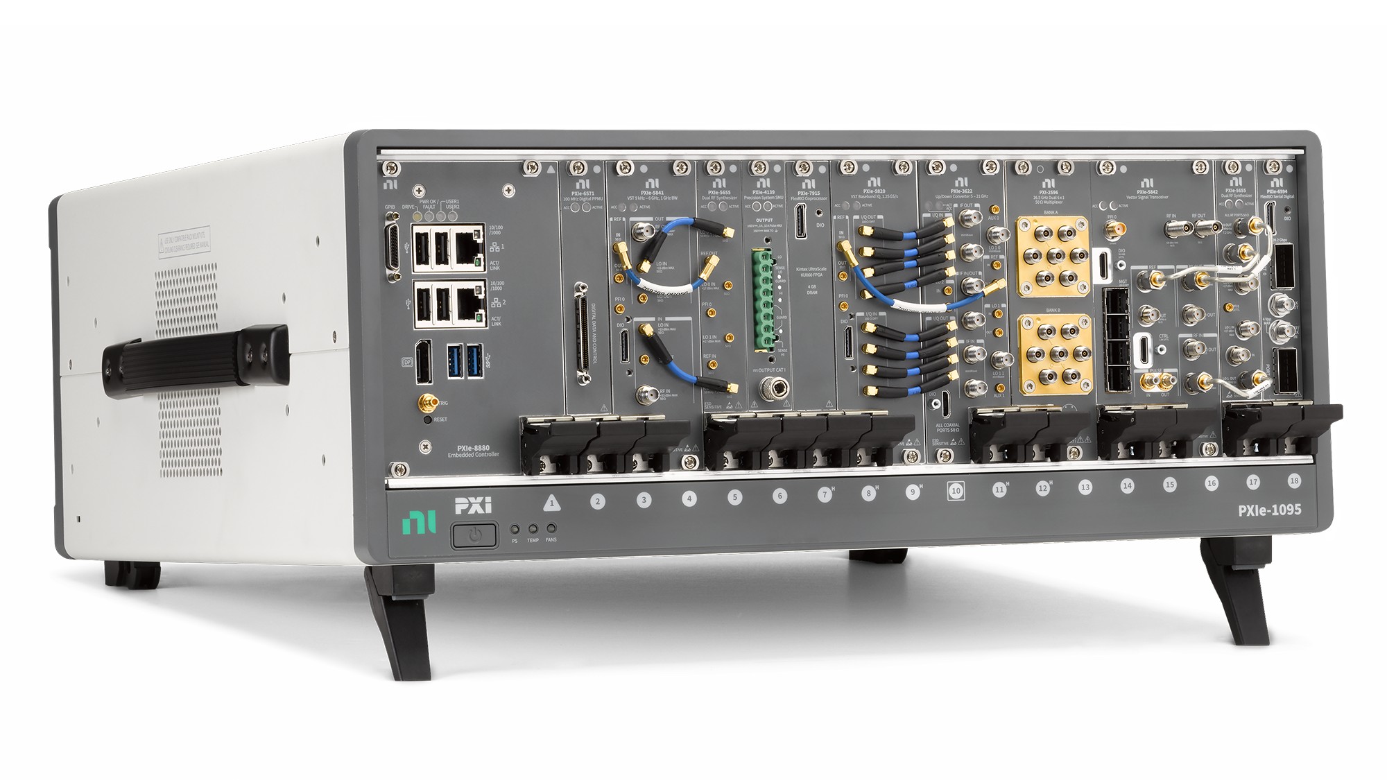 PXI 平台提供高資料傳輸率與同步化功能,充分發揮 AI 的價值。