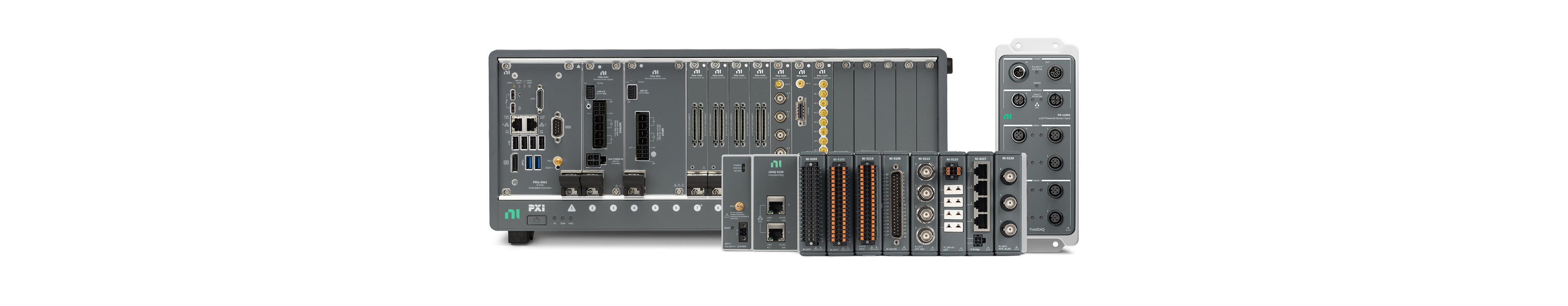 NI data acquisition device integrated with SystemLink for centralized monitoring and updates.