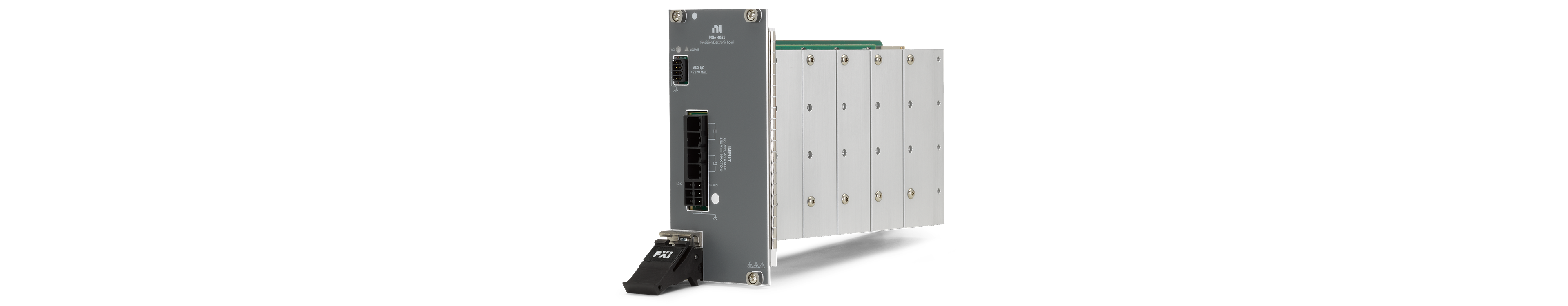 Stand-alone NI PXI Electronic Load Module used to sink DC power for design validation, characterization, and production test