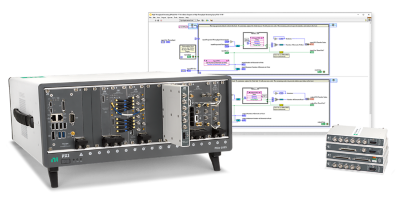 NI PXI chassis with FlexRIO cards and LabVIEW FPGA 