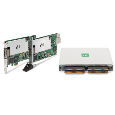 Multifunktions-I/O-Geräte von NI einschließlich PCIe-, PXIe- und mioDAQ-Hardware