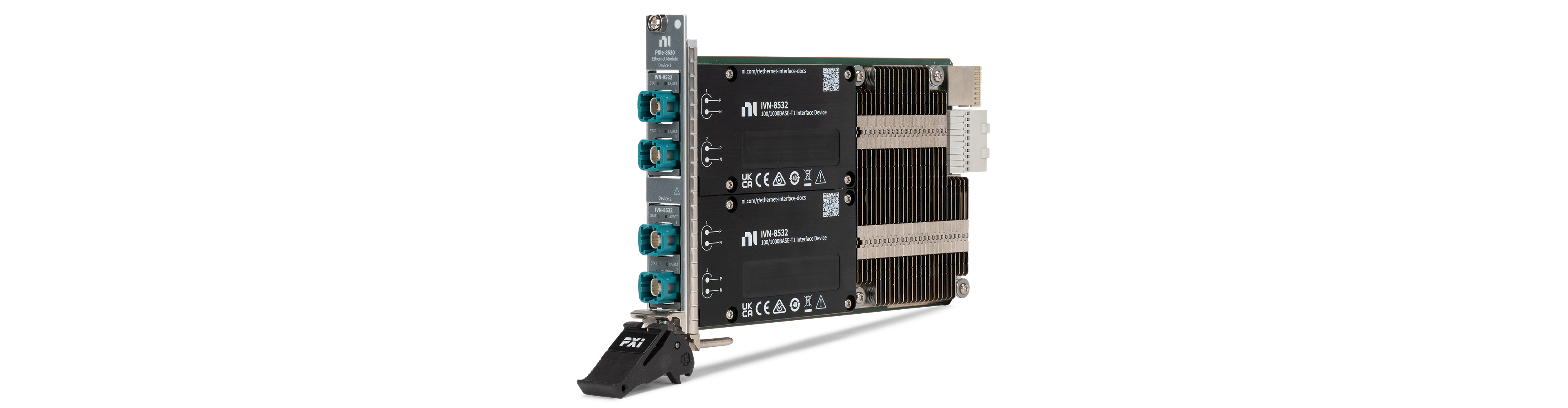 PXIe, 4-Port, 100M/1GBASE-T1 PXI Automotive Ethernet Interface Module