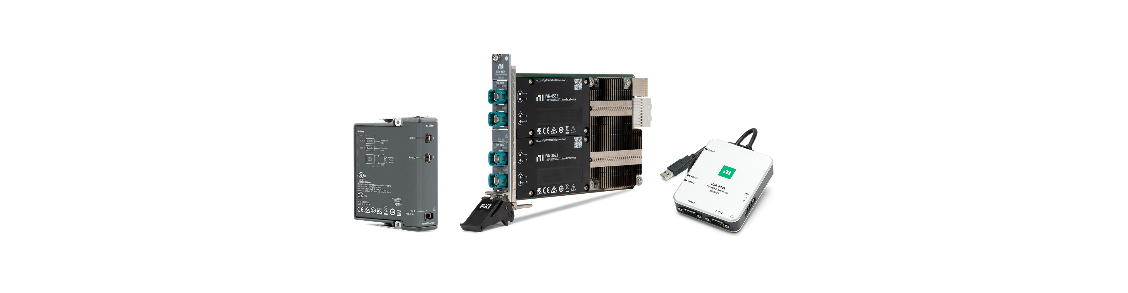 NI CAN, LIN, and Automotive Ethernet Modules