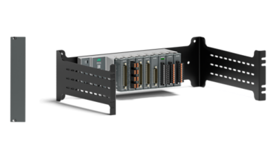CompactDAQ 시스템 설치에 사용되는 NI 섀시 사용자 정의 액세서리 및 NI 9187 섀시 장착 키트