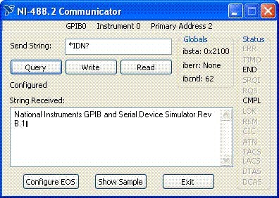 NI-488.2 Communicator Quickly Verifies Hardware Connection