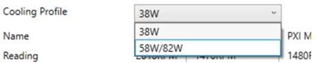 Choose an appropriate cooling profile within Measurement and Automation Explorer (NI MAX)