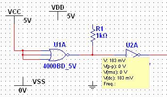 Mixed signal connection with real power