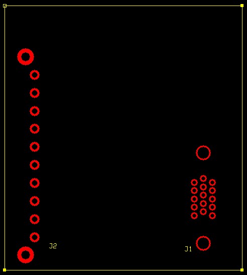 CompactRIO module PCB as well as the correct footprint and placement for a 10 input screw terminal connector