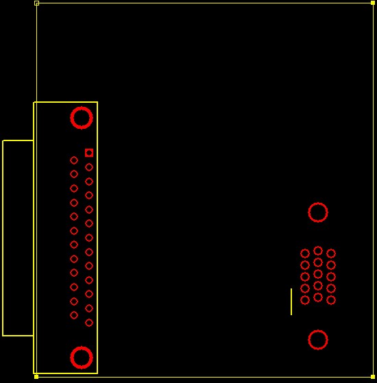 CompactRIO module PCB as well as the correct footprint and placement for a 25-pin D-sub input connector