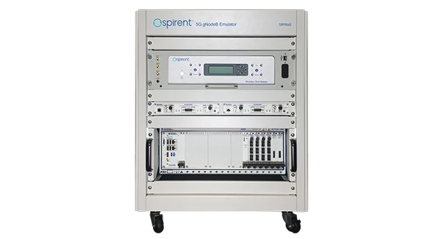 Front view of Spirent 8100 5G Mobile Device Test System