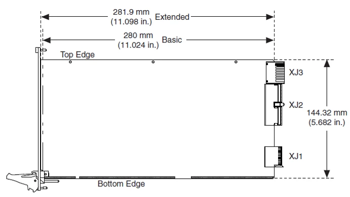 The XJ1 connector is used for module communications using the SLSC driver API