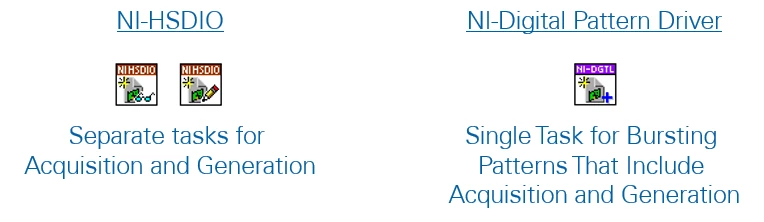 NI-HSDIO計測器ドライバとNI-Digital Pattern Driverの相違点