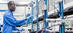 production test engineer working in the test floor