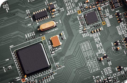 detailed view of circuit board