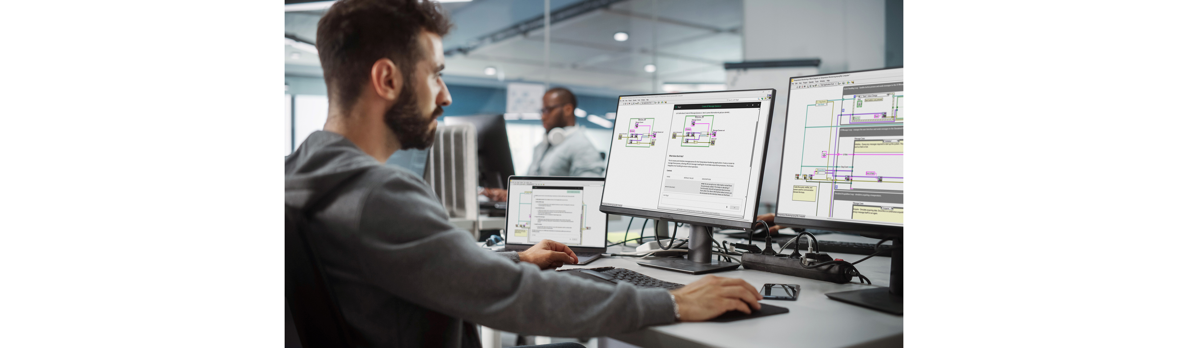 Engineer using LabVIEW