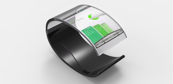 transparent and flexible mobile device for wrist