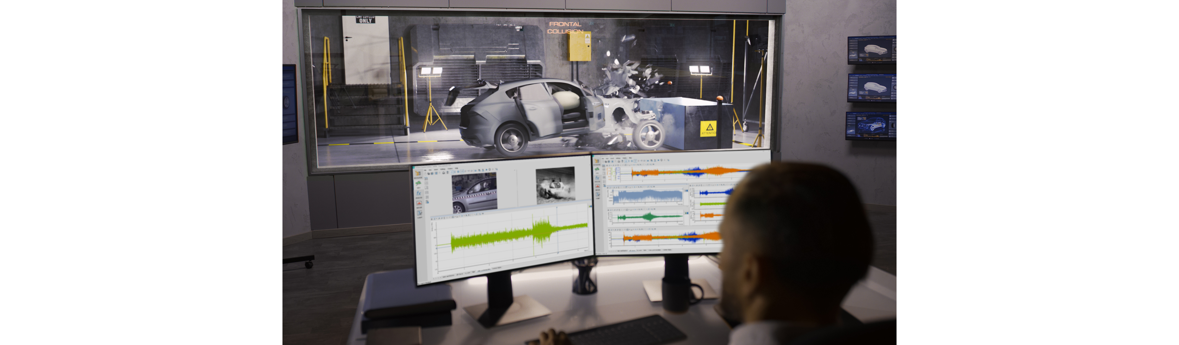 Autoliv crash test facility using NI DIAdem software to automate sensor data processing, accelerate safety analysis, and generate standardized reports.