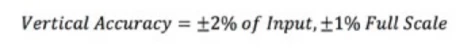 With a 10 V input signal and using the 20 V range, you can then calculate the accuracy