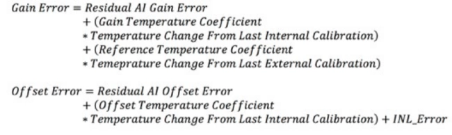 Gain Error and Offset Error chart