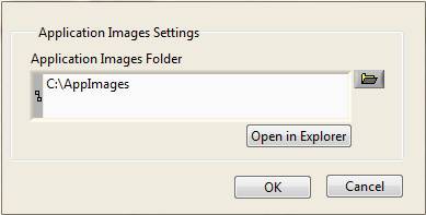 Application Images Settings Dialog