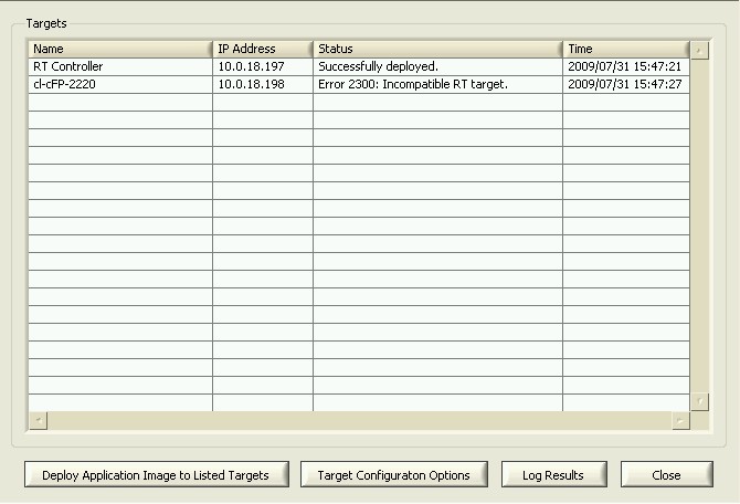 Application Image Deployment with Results