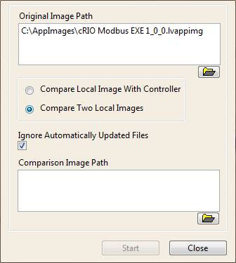 Compare Two Local Disk Images Dialog