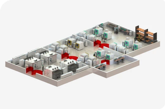 Le bloc de batterie d’un véhicule électrique doit être testé dans des laboratoires de validation.