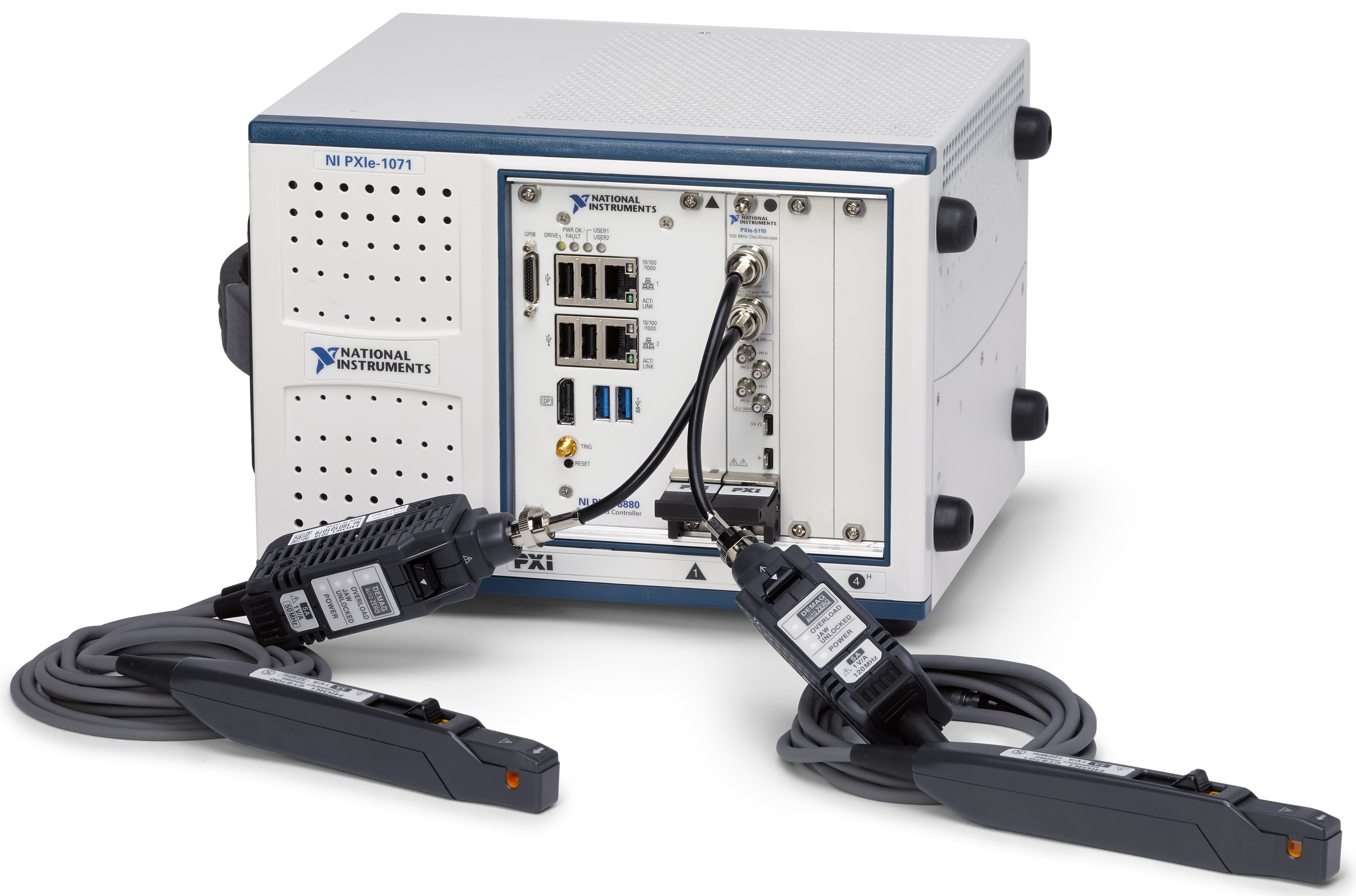Hioki current probes may require short BNC adapters when used with closely adjacent oscilloscope channels