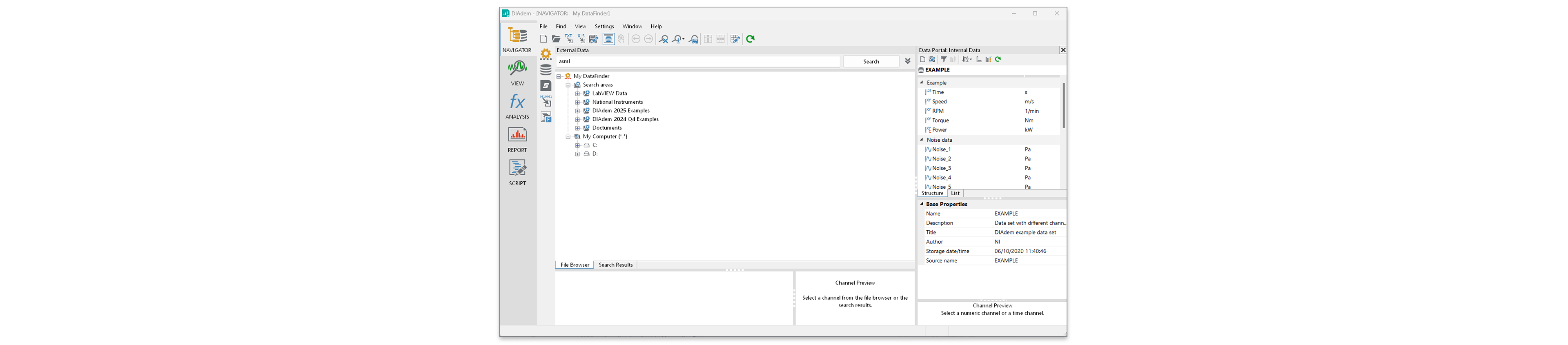 DIAdem用户界面