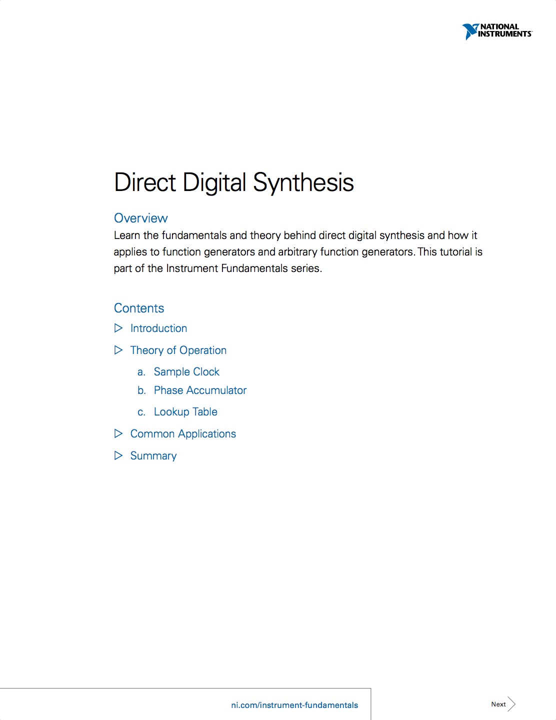 Understanding Direct Digital Synthesis Dds Ni