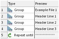 This will indicate to DIAdem that everything before this line of asterisks is associated with a particular file level you set