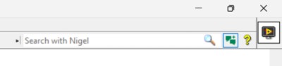 Nigel is accessible from the VI toolbar