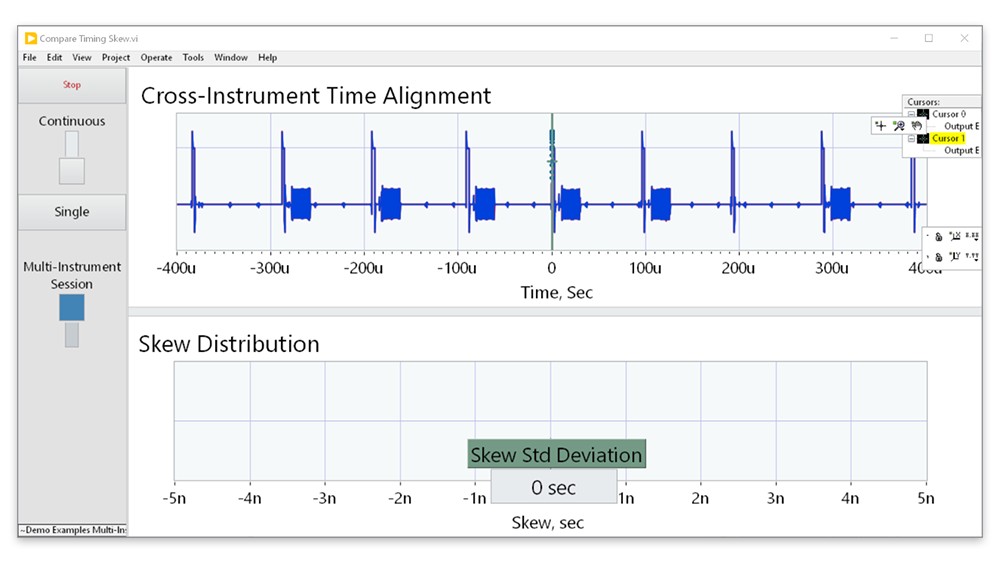 Genaue Kanalausrichtung mittels SMIS über mehrere PXI-Oszilloskopmodule hinweg